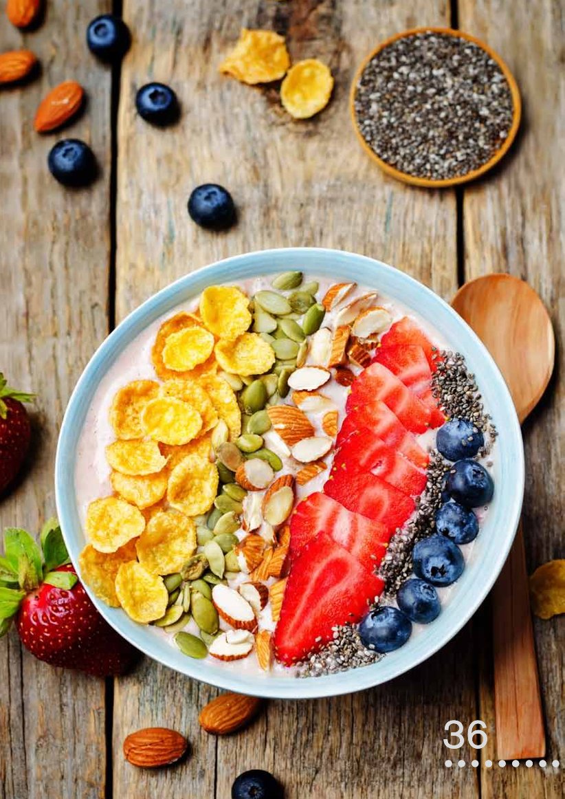 Smoothie misky a iné raňajkové dobroty